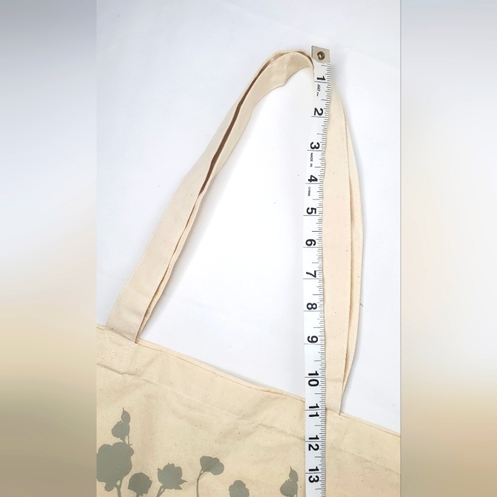 Supima - Worlds Famous Cotton Cream Floral Tote Bag - Picture 5 of 9